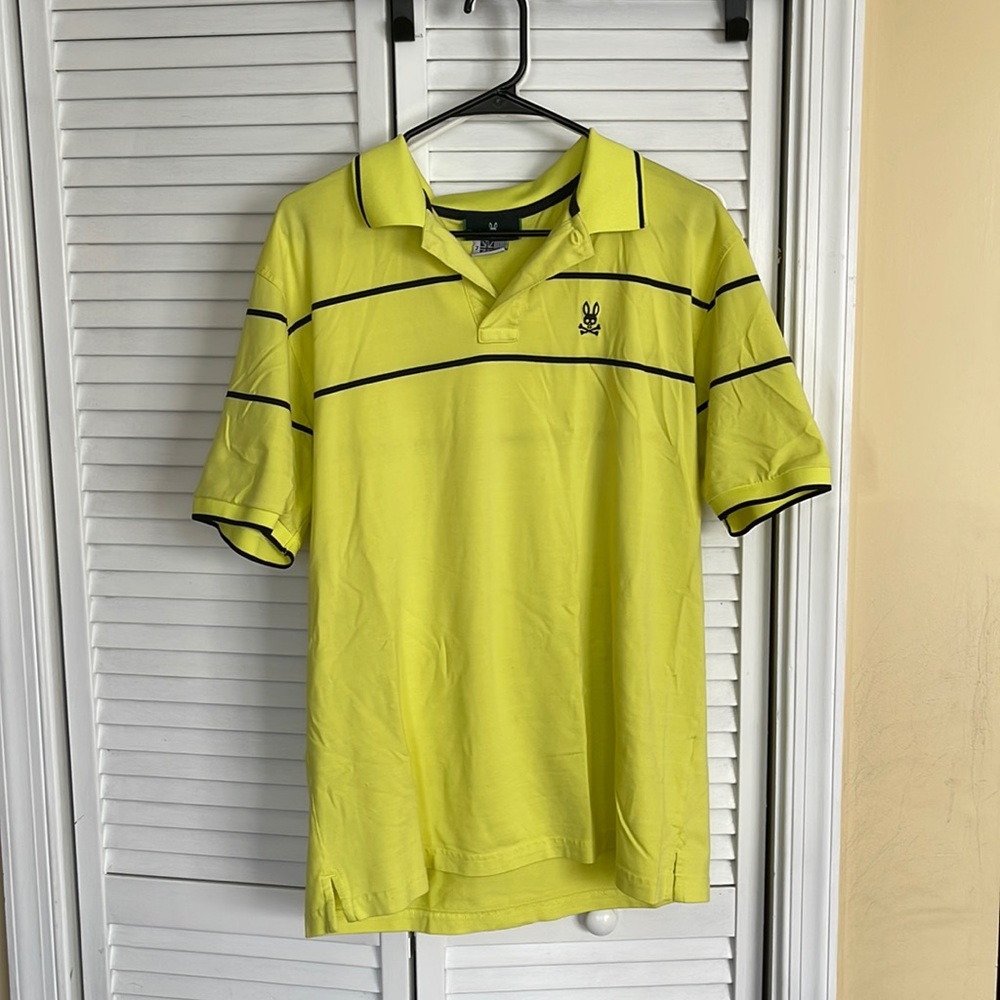 XL Psycho Bunny Polo in neon yellow